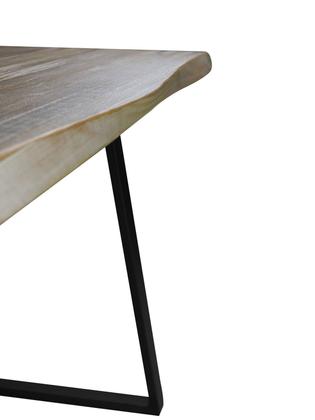 Imagem de Mesa Jantar Boston Retangular Edge Driftwood Base Grafite 220cm - 54646
