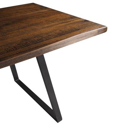 Imagem de Mesa Jantar Boston Retangular Edge Rustic Brown Base Grafite 190cm - 41900