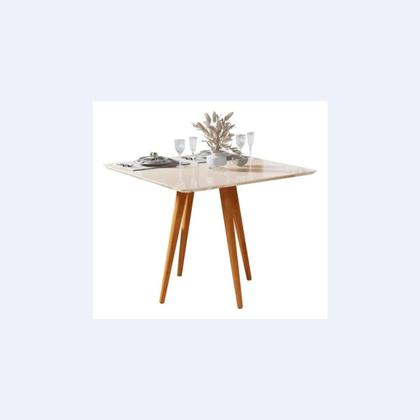 Imagem de Mesa Jantar Cozinha 4 Lugares Dubai Pés Retro Cores