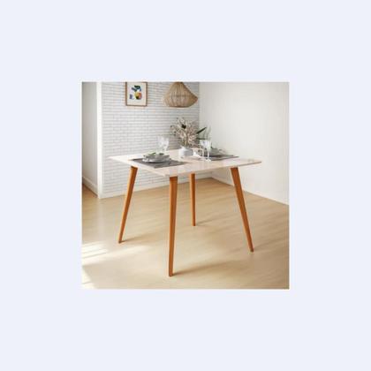 Imagem de Mesa Jantar Cozinha 4 Lugares Dubai Pés Retro Cores