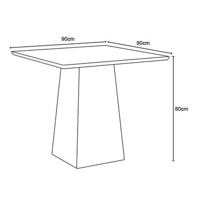 Imagem de Mesa Jantar Dora 90 4 Cadeiras Bella Marrom Amendoa - Henn