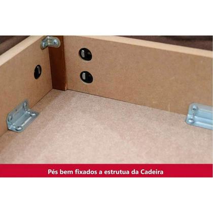 Imagem de Mesa Jantar Henn Luiza 120+4Cad Bella Nature/Amêndoa