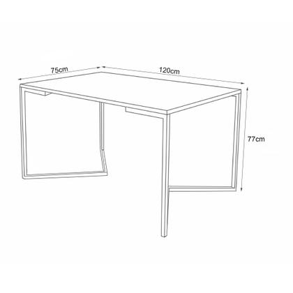 Imagem de Mesa Jantar Industrial Retangular Amêndoa 120x75 Base V com 4 Cadeiras Estofadas Nude Médio Aço Pret