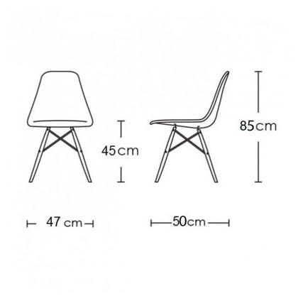 Imagem de Mesa Jantar Redonda 110cm Preta Clips 3 Pés com 5 Cadeiras Eames Eiffel Pretas Ferro Preto
