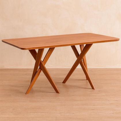 Imagem de Mesa Jantar Retangular 1,80 Sem Vidro Cacau Madeira/Cinamomo