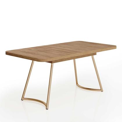 Imagem de Mesa Jantar Retangular 4 Lugares 130cm x 74,5cm Pés em Aço