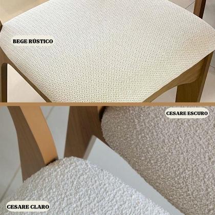 Imagem de Mesa Jantar Retangular Extensível e 4 Cadeiras Estofadas MDF