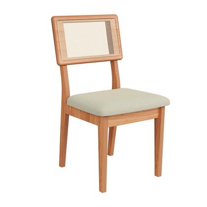 Imagem de Mesa Jantar Retangular Extensível e 4 Cadeiras Estofadas MDF