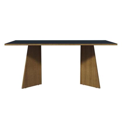 Imagem de Mesa Jantar Retangular Tampo Madeira Rustic-preto
