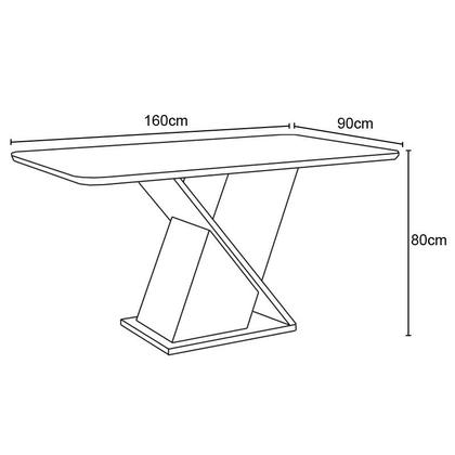 Imagem de Mesa Jantar Solus 1600mm Nature/Off White