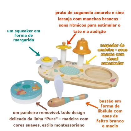 Imagem de Mesa Jardim Musical com 5 Instrumentos Pure Brinquedo Educativo Lúdico