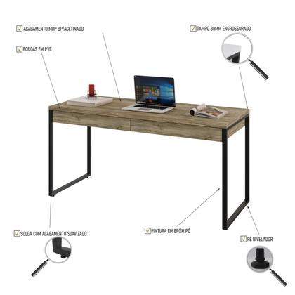 Imagem de Mesa Kuadra Diretor 150X60X75cm C/02 Gavetas