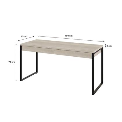 Imagem de Mesa Kuadra Diretor 150X60X75cm C/02 Gavetas