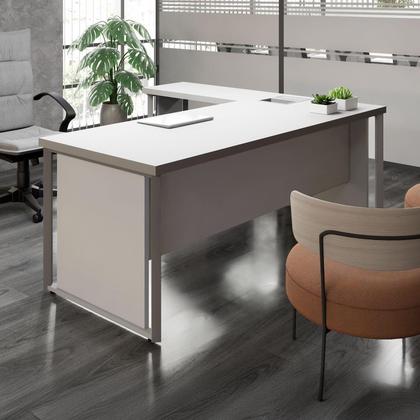 Imagem de Mesa L Executiva 2,00m c/ Cx de Tomadas Gaveteiro 3 Gav. F5