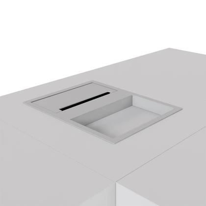 Imagem de Mesa L Executiva 2,00m c/ Cx de Tomadas Gaveteiro 3 Gav. F5