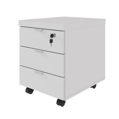 Imagem de Mesa L Executiva 2,00m c/ Cx de Tomadas Gaveteiro 3 Gav. F5