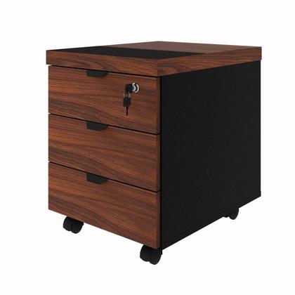 Imagem de Mesa L Executiva 2,00m c/ Cx de Tomadas Gaveteiro 3 Gav. F5