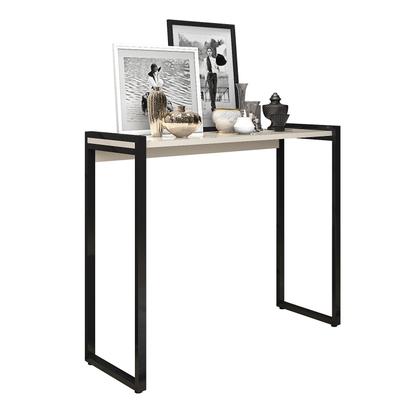 Imagem de Mesa Lateral Aparador Ísis Industrial Sala Base Aço Recepção