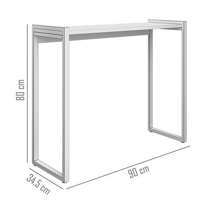 Imagem de Mesa Lateral Aparador Ísis Industrial Sala Base Aço Recepção