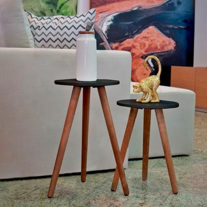 Imagem de Mesa Lateral Apoio De Canto Para Sala Quarto Decorativa