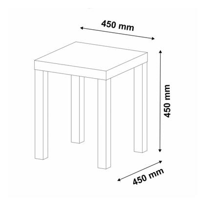Imagem de Mesa Lateral Apoio Quadrada 45cm com Pés Multimóveis CR45303