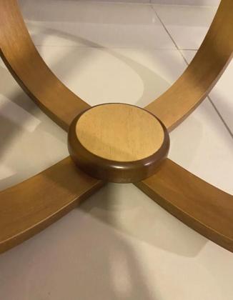 Imagem de Mesa Lateral Canto Cebola Laqueada Base Madeira Laminada OFF