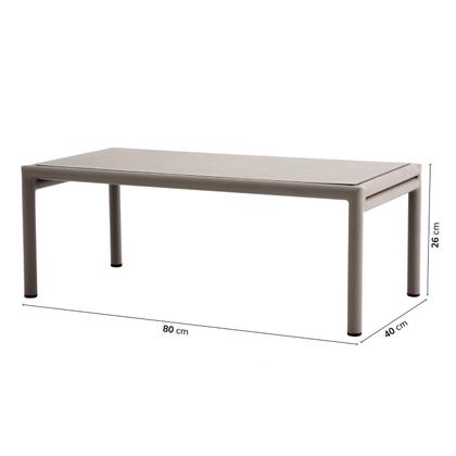 Imagem de Mesa Lateral com Tampo Alumínio 40x80cm Refúgio CabeCasa MadeiraOriginals