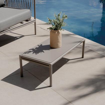 Imagem de Mesa Lateral com Tampo Alumínio 40x80cm Refúgio CabeCasa MadeiraOriginals