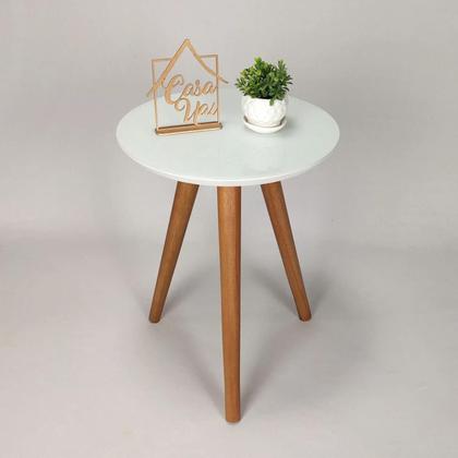 Imagem de Mesa Lateral com Vidro 50x40cm Pés Palito
