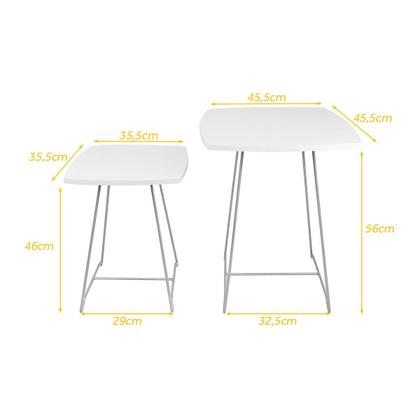 Imagem de Mesa Lateral Conjunto de Mesa de Canto Sofá Auxiliar Ursen