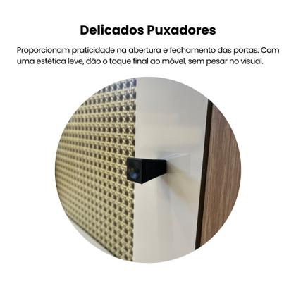 Imagem de Mesa Lateral de Apoio 100% MDF com Porta em Palinha Charlotte