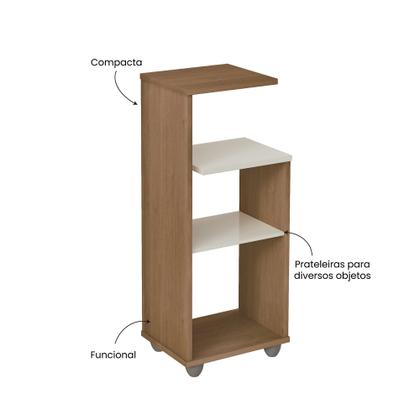 Mesa Lateral de Apoio com Prateleiras Bis - Artely Imagem de Mesa Lateral de Apoio com Prateleiras Bis