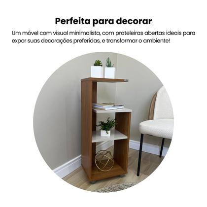 Mesa Lateral de Apoio com Prateleiras Bis - Artely Imagem de Mesa Lateral de Apoio com Prateleiras Bis