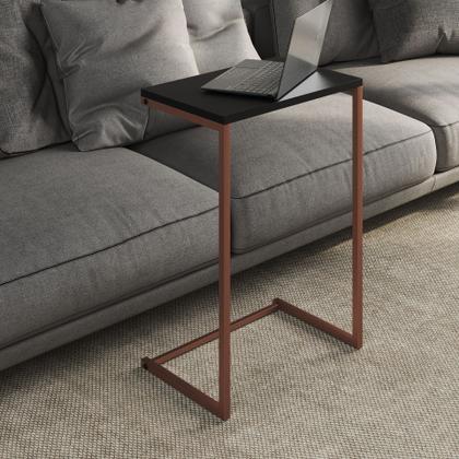 Mesa Lateral De Apoio de Sofá Charmme Ferro Cobre 70cm Industrial Elegante - Imperio Roma Imagem de Mesa Lateral De Apoio de Sofá Charmme Ferro Cobre 70cm Industrial Elegante