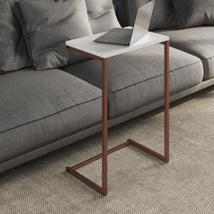 Mesa Lateral De Apoio de Sofá Charmme Ferro Cobre 70cm Industrial Elegante - Imperio Roma Imagem de Mesa Lateral De Apoio de Sofá Charmme Ferro Cobre 70cm Industrial Elegante