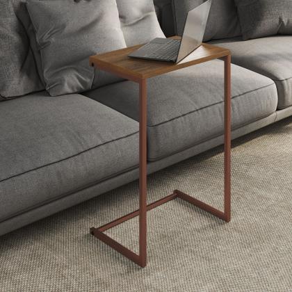 Mesa Lateral De Apoio de Sofá Charmme Ferro Cobre 70cm Industrial Elegante - Imperio Roma Imagem de Mesa Lateral De Apoio de Sofá Charmme Ferro Cobre 70cm Industrial Elegante