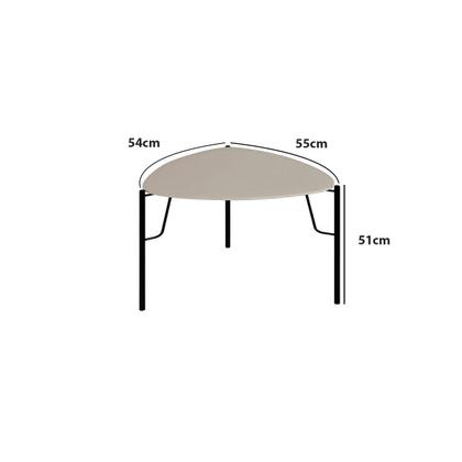 Imagem de Mesa Lateral de Apoio p/ Sala 51cm Multiuso com Pés em Metal