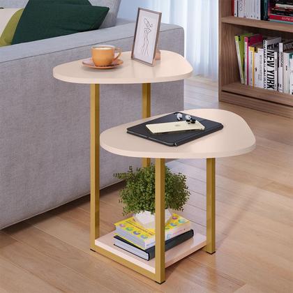 Imagem de Mesa Lateral de Apoio Para Sofá Sala de Estar Mesa Auxiliar - Casa Uau