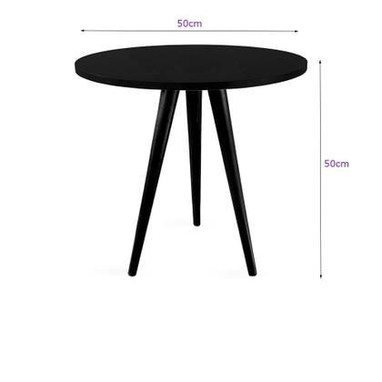 Imagem de Mesa Lateral De Canto Tripé 50x50cm Espelhada