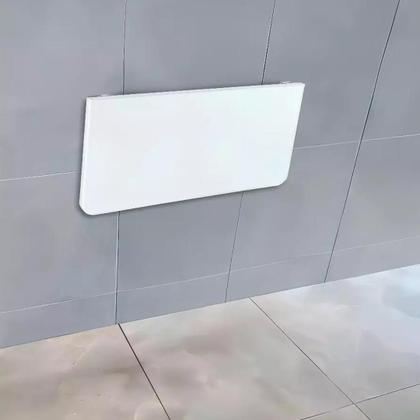 Imagem de Mesa Lateral Dobrável De Parede 100x50 em MDF Trava de Segurança Cozinha Sala Retrátil para Estudos