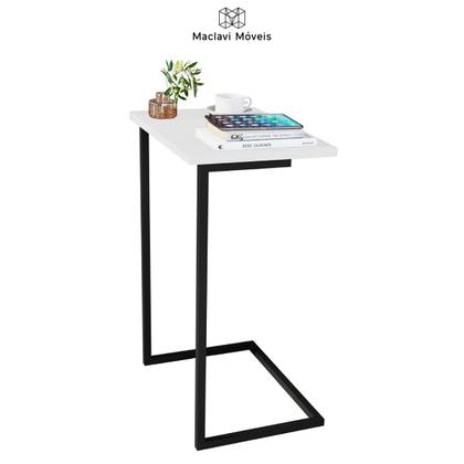 Imagem de Mesa Lateral e Apoio de Sofá Para Notebook Home Office Maclavi Móveis