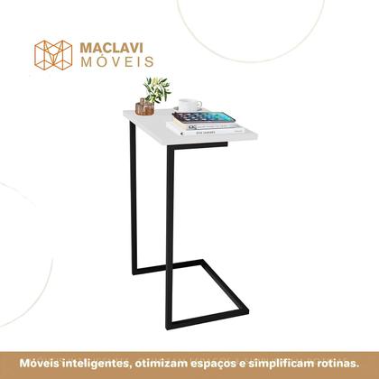 Imagem de Mesa Lateral e Apoio de Sofá Para Notebook Home Office Maclavi Móveis