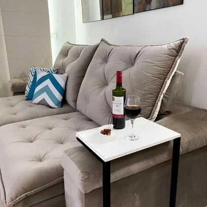 Imagem de Mesa Lateral e Apoio de Sofá Para Notebook Home Office Maclavi Móveis