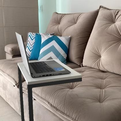Imagem de Mesa Lateral e Apoio de Sofá Para Notebook Home Office Maclavi Móveis