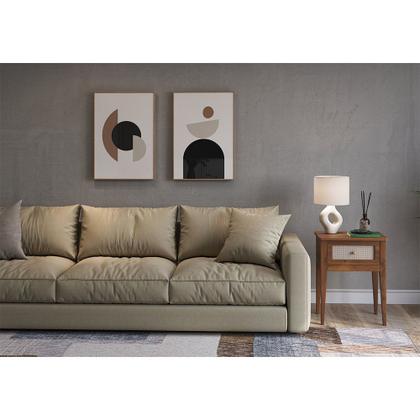 Imagem de Mesa Lateral em Madeira Maciça 1 Gaveta Viena Amêndoa