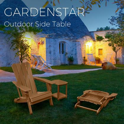 Imagem de Mesa lateral externa GARDENSTAR Adirondack Square com armazenamento de 2 níveis