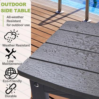 Imagem de Mesa lateral externa Y&M Adirondack impermeável 41x33x42cm