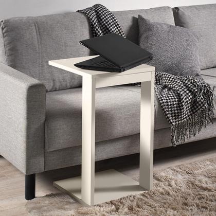 Imagem de Mesa Lateral MDF Namur Off White Sofisticada