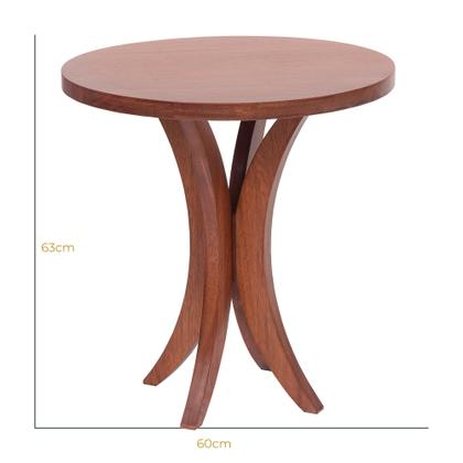 Imagem de Mesa Lateral Média Tampo Madeira Maciça Rima