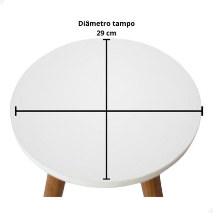 Imagem de Mesa Lateral Mesinha de Canto Apoio De Sofa Decoração Sala Retro Mdf